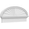 Ekena Millwork Elliptical Sunburst Architectural Grade PVC Combination Pediment, 34"W x 15-3/8"H x 2-3/4"P PEDPC034X155ELL01 - alternate 1